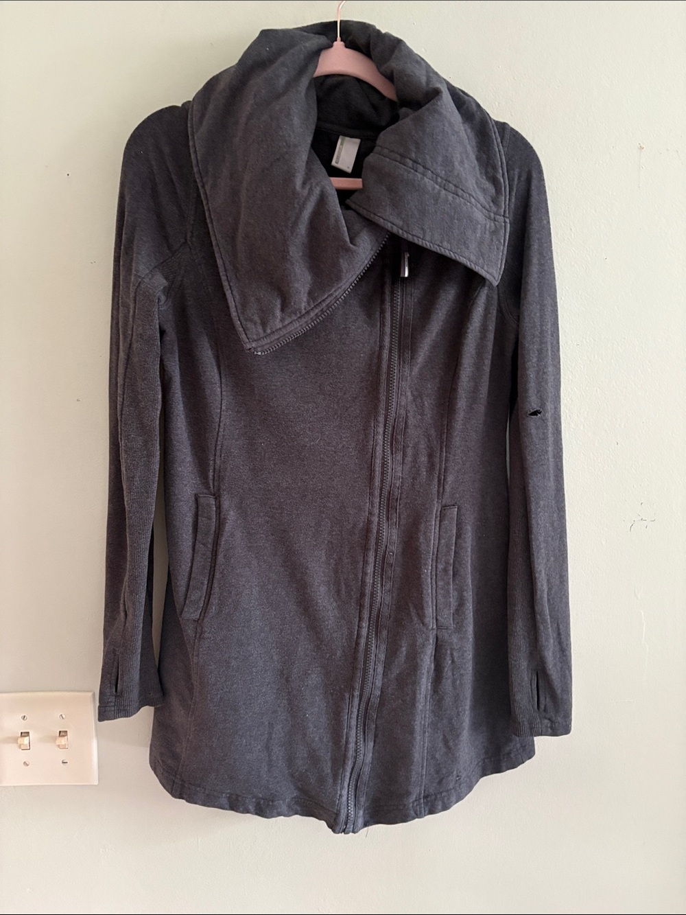 Mondetta Charcoal Gray Funnel-Collar Utility Jacket